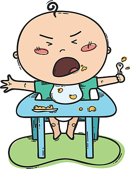 不好好吃饭的婴儿