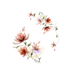 荷花水墨画免扣素材