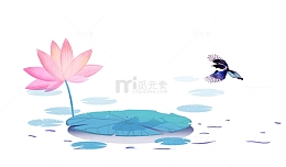 24节气之处暑荷花主题插画