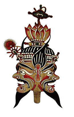 中国风神仙头揸皮影