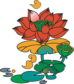 节日荷花素材