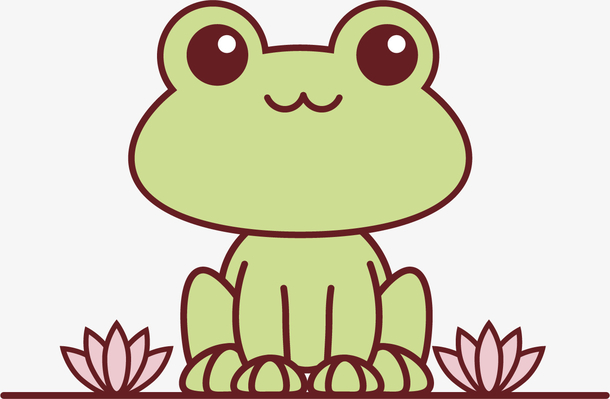 卡通青蛙装饰插画
