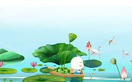 创意卡通手绘二十四节气配景免抠