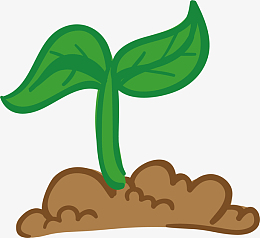 矢量图小草的生长