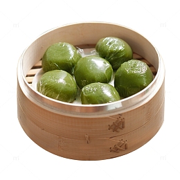 艾草豆沙糯米团摄影