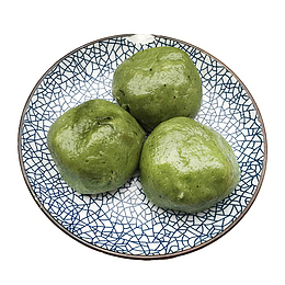 咸味艾草青团摄影