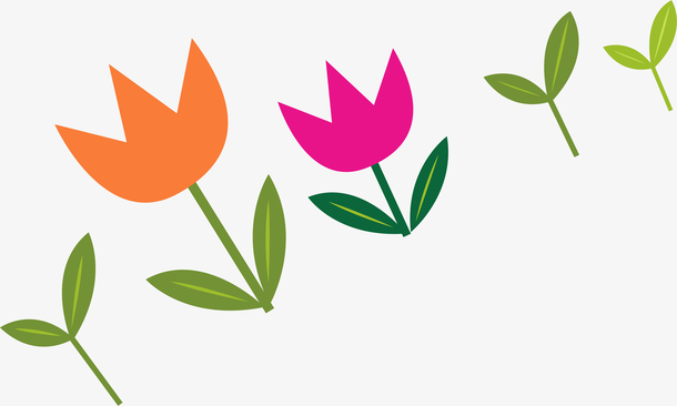 卡通小花小草装饰