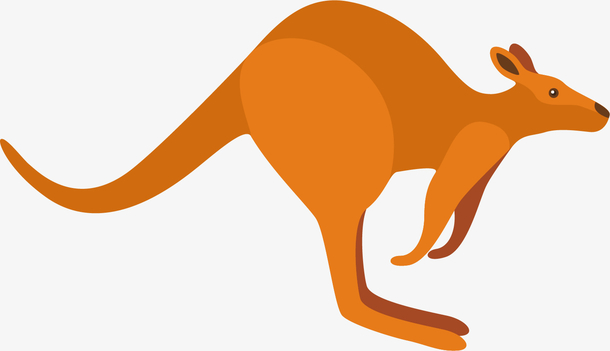 矢量图棕色的袋鼠