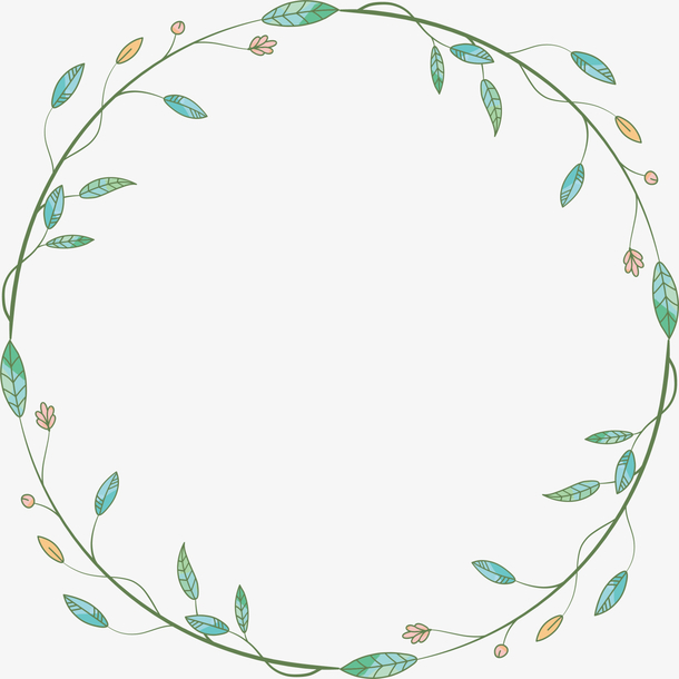 绿色清新春季草环