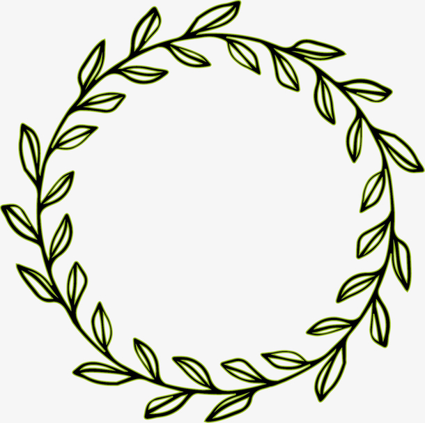 绿色春季草环植物