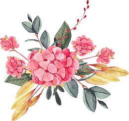 一束鲜花卡通插画