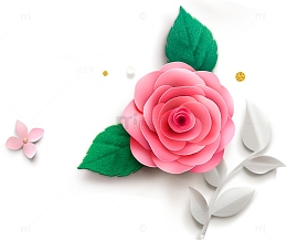 装饰微立体小清新鲜花素材