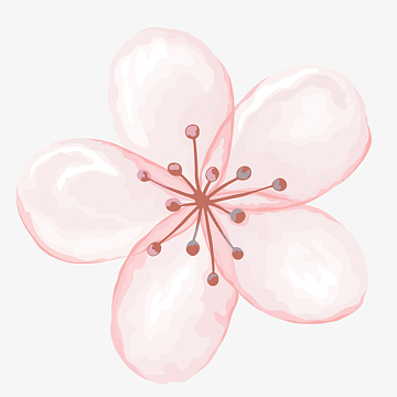 花朵卡通图标aipng早晨的村庄png唯美粉红色花朵花蕊手绘水彩花朵ai