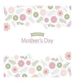 小清新粉色雏菊花纹