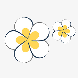 手绘卡通五瓣花图案