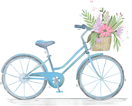 春暖花开蓝色自行车