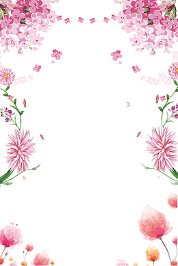 梦幻主题花朵边框