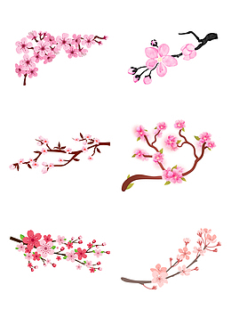 粉色桃花免抠下载