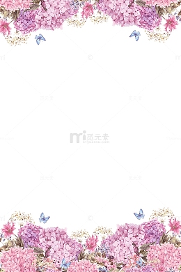 鲜花烂漫梦幻花朵边框