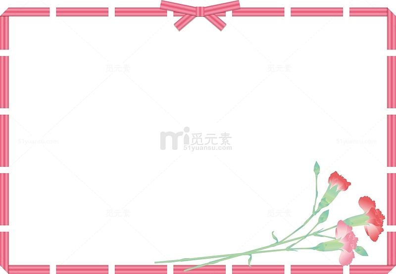 粉色母亲节花朵框架