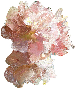 粉色花朵油画PNG