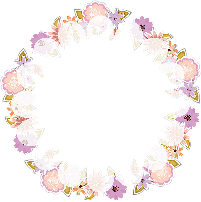 梦幻公主风花朵标题框