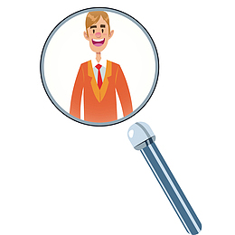 扁平化矢量招聘人员素材