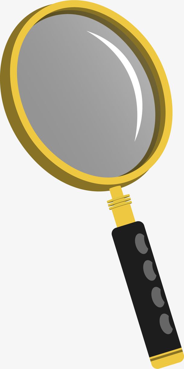 黄色框子矢量放大镜素材免费下载_觅元素