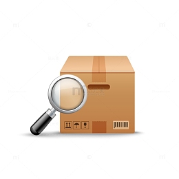 包裹安检检查检验矢量图