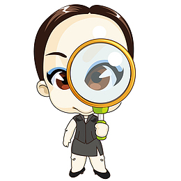 拿放大镜男孩