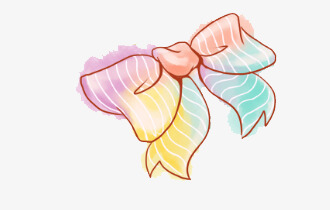 手绘蝴蝶结元素