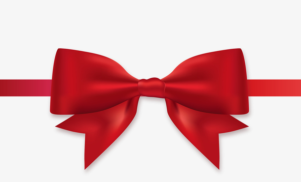 红色蝴蝶结免抠素材免费下载_觅元素51yuansu.com