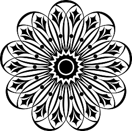 简易黑色瑶族花纹图