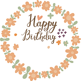 红色花圈矢量图