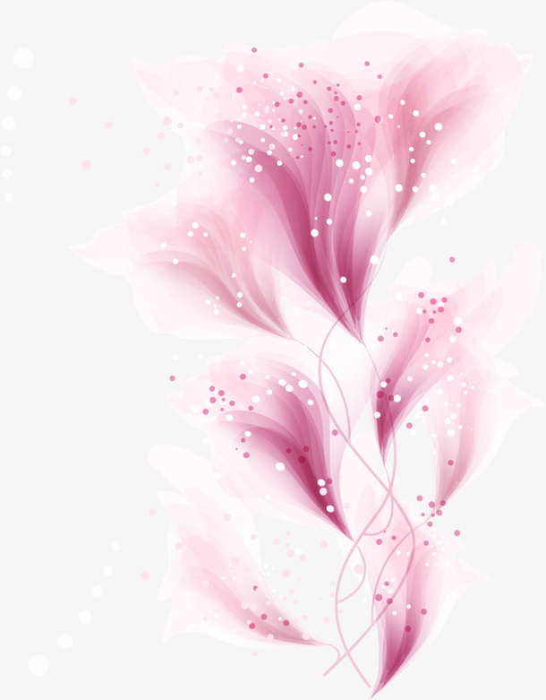 矢量梦幻花朵装饰图案