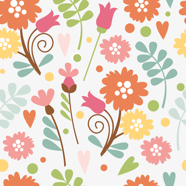 关键词 : 彩色花朵,装饰图案设计,家纺图案设计,矢量图库[声明] 觅