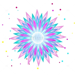 唯美星空幻想流体渐变花朵