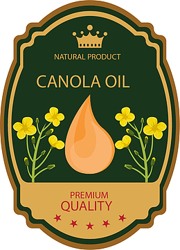 菜籽油矢量卡通LOGO