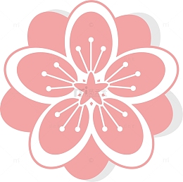 矢量图水彩粉色樱花