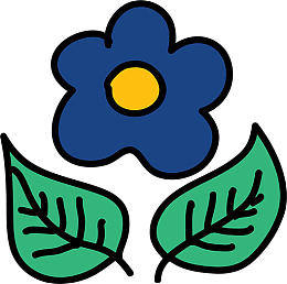卡通花卉