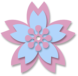 小清新微立体剪纸花卉元素