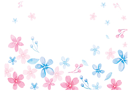 粉蓝色水彩花都花纹