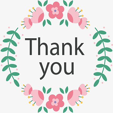 粉色花朵感谢卡