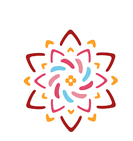 花朵图腾徽章设计素材