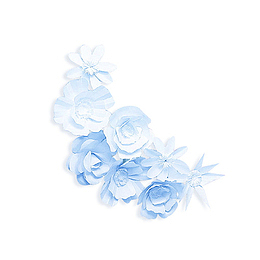 蓝色纸雕花