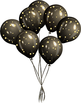 唯美黑色气球