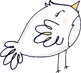 仰着脖子的可爱小鸟