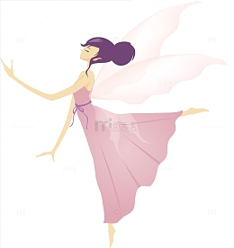 粉色水彩清新唯美插画