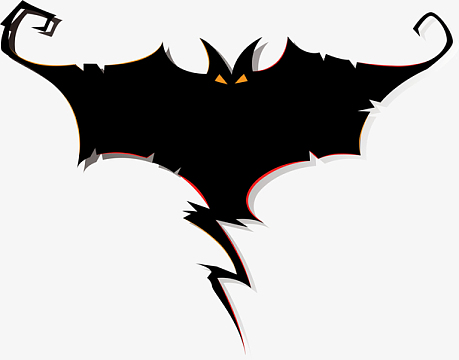 展开翅膀的万圣节蝙蝠