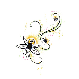 卡通萤火虫花纹
